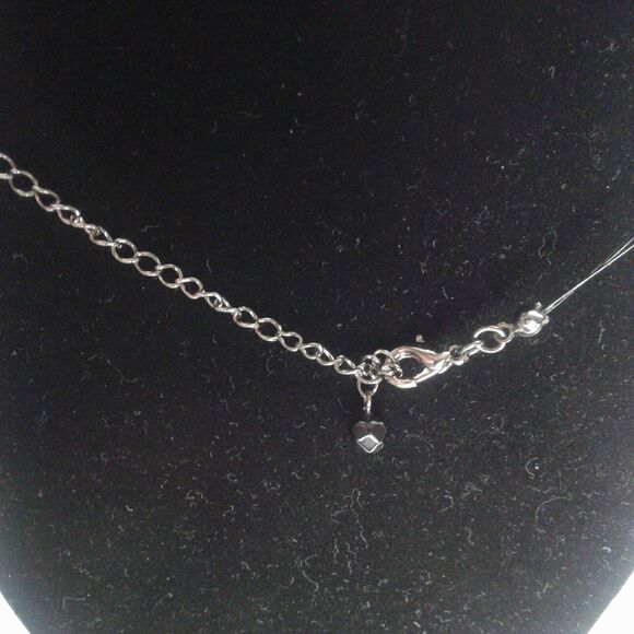 Vintage Triple Strand Black Wire Crystal Beaded Necklace With Earrings Set - Picture 3 of 9